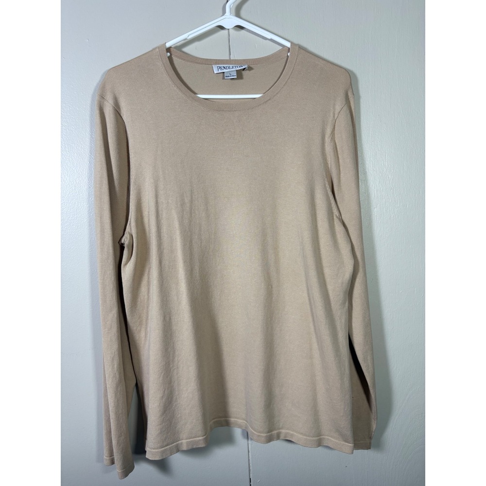 Pendleton Silk Blend Long Sleeve Crewneck Sweater L Quiet Luxury Old Money
